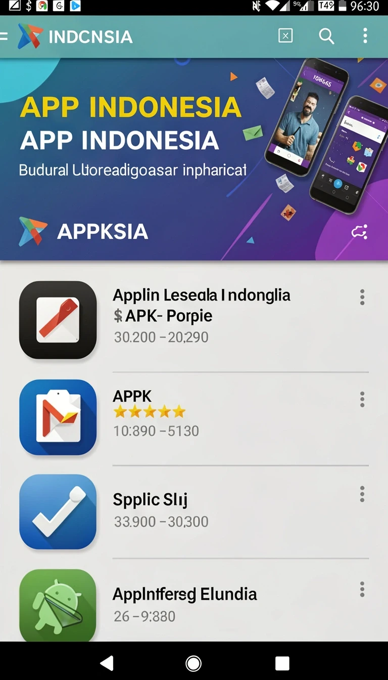 Halaman katalog dengan daftar aplikasi yang tersusun rapi.